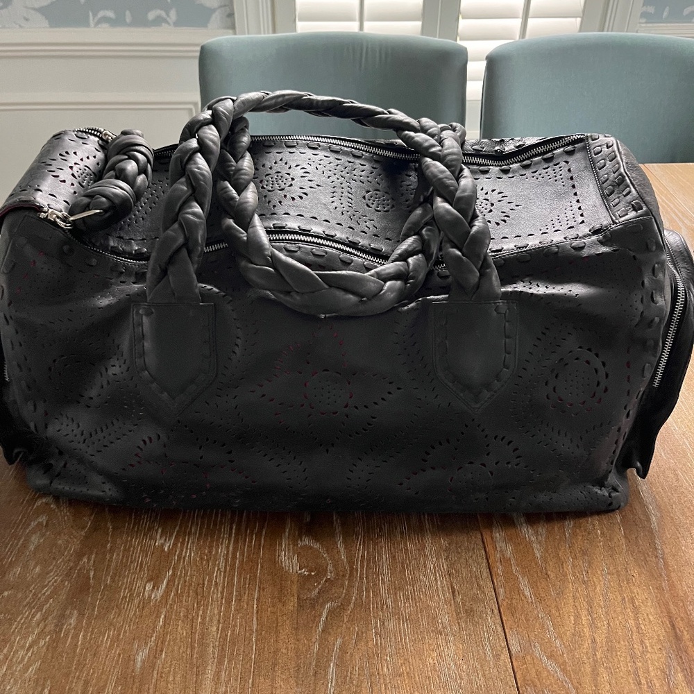 Delia Leather Travel Bag - Turquoise - Blumera